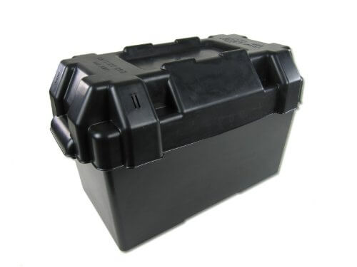 Batteriekasten mit Befestigungsgurt und Schnalle